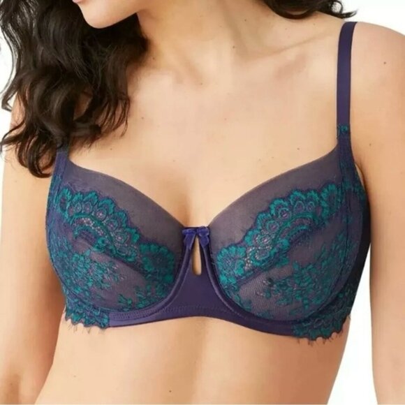 Wacoal 855323 Center Stage Underwire Bra 32DD Full Coverage Lace - Picture 1 of 12